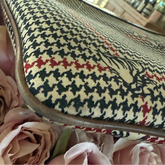 Mark Cross vintage Zippered pouch clutch houndstooth print - Picture 13 of 15